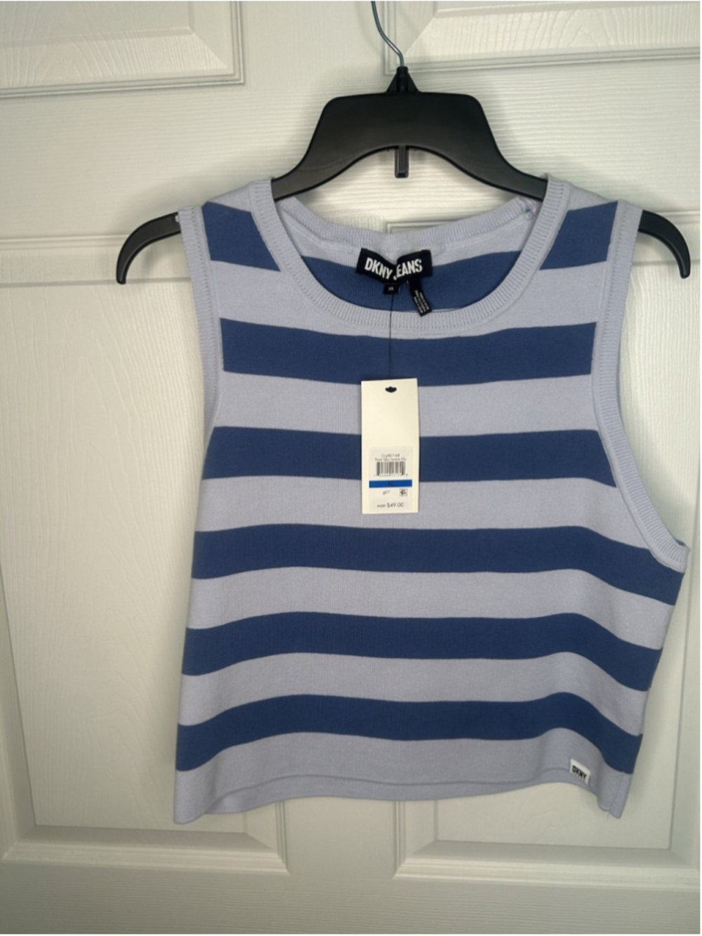 DKNY Jeans Sleeveless Top Women's Size XL NWT Navy Blue - Picture 8 of 8
